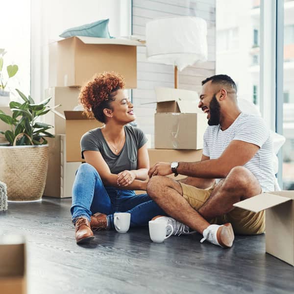 Young couple moving into new home in Chester